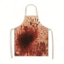 1pc Graffiti Apron, Painting Apron, Art Painting Protection, Washable Reusable Cartoon Creative DIY Hand-Painted Graffiti Apron - Birthday Gift - Easter Gift - Halloween Gift - Christmas Gift - Perfect Gift - Gift - Multicolor - View 6