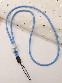 1pc Solid Color Thin Nylon Phone Wrist Strap, Cute 3D Cartoon Animal Panda Rabbit Decor Anti-Loss Wrist Strap, Suitable For Daily Matching As Keychain, Bag Charm Accessory - Multicolor - View 14