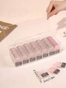Contact Lens Storage Case With Lid, Dust-Proof Large Capacity, Can Store Multiple Pairs, Student Daily Disposable Contact Lens Storage Box - Clear - View 1