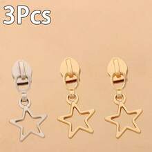 3/6 Silver Star Zipper Pulls, Suitable For Clothing, Coats, Shoes, Bags, Bedding, Pillowcases, Tents And Other Zipper Accessories - Multiple Styles - View 15