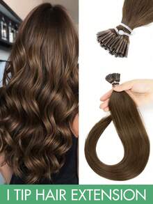 Luxury Pre-Bonded I-Tip Human Hair Extensions, Micro Ring Technology, 12"-24" Length, Natural Black Elegant Straight Hair, Suitable For All Hair Types And Skin Tones, Easy To Apply, Damage-Free Real Hair Extensions - Multicolor - View 42