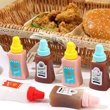 12/6/4/2pcs Mini Bear Squeeze Sauce Bottles, Portable Condiment Containers For Ketchup, Honey, Salad Dressing And Chocolate Sauce, Lunch Box Accessories, Suitable For Camping, Party, Dorm And Back To School - Multicolor - View 2