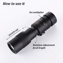 10-300X40 Zoom High Definition Professional Portable Monocular Telescope For Outdoor Phone Photography - A - View 6