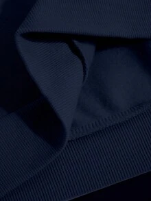 جاكيت هوديي بسحاب للأطفال، جاكيت هوديي بطباعة ثعلب بنظارات كول "ابق ذكي" - الأزرق الداكن - مشاهدة 4