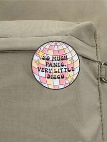 3 buah Pin Enamel Kutipan Teks Kecemasan Bola Disko Retro, Lencana Slogan Seru untuk Suasana Hati, Aksesoris Pakaian Fashion, Tas Ransel, Hadiah untuk Teman - MultiWarna - View 8