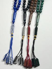 New 4-Tassel Imitation Resin Prayer Beads Muslim Prayer Bracelet Suitable For Middle Eastern Arab Daily Prayer And Wearing - Multicolor - View 10