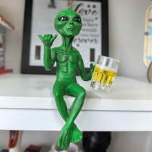 Halloween Christmas Decoration Alien Resin Figurine Indoor Garden Decor Small Statue Cute Home Decor Creative Ornament Gift - 2pcs - View 8