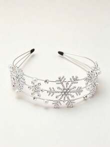 1pc New Snowflake Multi-Layer Headband, Suitable For Holidays, Daily Wear, Parties - Multicolor - View 4