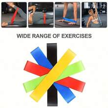 5pcs Yoga Resistance Bands With Tension Rings - Multi-Color Fitness Elastic Bands Suitable For Squats, Lifts, Stretching & Full-Body Workouts - Gym, Yoga Studio Essentials (Beginners & Advanced) - Multicolor - View 5