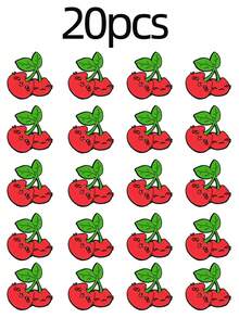 10/20/30/40/50pcs Sweet Cherry Brooch, Cartoon Double Cherry Design, Vibrant And Cute, Small And Delicate, Anti-Exposure, Suitable For Coats, Shirts, Bags, Full Of Atmosphere, Versatile Daily Wear Decoration Pin - Multicolor - View 13
