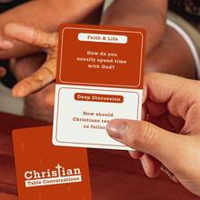 Christian Table Conversations Card Game, 55 Faith‑Focused Question Cards For 2+ Players, Meaningful Conversation Starter For Christmas & Halloween Family Gathering, Warm Holiday Gift For Church Groups & Faith‑Loving Families - View 6