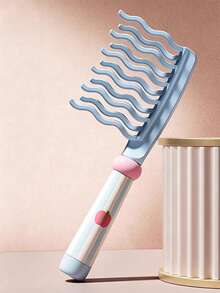 4/1pc Striped Handle Hair Comb, Double Row Wavy Long Teeth Design, Smooth Hair Styling And Volumizing, Home Salon Hairdressing Tool, Hair Care Supplies, Travel Portable, Hair Comb, Suitable For Daily Styling And On-The-Go Use - Multicolor - View 13