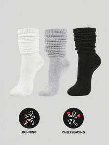 1/3 Pairs Fashionable Men's Foam Warm Socks, Suitable For All Seasons, Including Hollow Knit Socks, Open Toe Socks, Comfortable And Breathable, Classic European Design, With Elastic Knee Support, Men's Mid-Short Socks, Elastic Socks, Casual Socks, Suitable For All Seasons - Multicolor - View 1