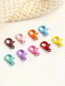 100/50/20pcs 12mm Multicolor Lobster Clasps, Suitable For DIY Jewelry Necklace Making, Lobster Clasp Bulk Bracelet Clasps And Other Material Accessories, Colorful Small Business Supplies, Random Colors - Random/Multi-color/Assorted - View 7
