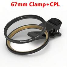 KnightX 37mm 52mm 58mm 67mm Clamp Phone Holder Clip CPL For Camera All Smartphones Mobile Phone Ultra-Slim,Circular Polarizer For Shooting Scenery Photos Reduces Glare - A - View 8