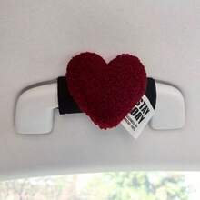 1pc 3D Wool Car Steering Wheel Cover With Heart Decoration, Cute Car Interior Accessory, Also Functions As Handbrake Cover - Heart-shaped Handle Gloves - View 9