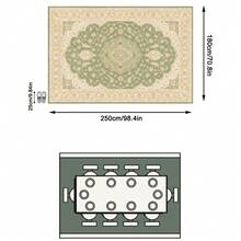 1PC Green & Pink Floral Medallion Pattern Traditional Persian Carpet, Elegant French Vintage Style Faux Cashmere Rectangular Area Rug With Multi-Layer Petal Center Medallion And Exquisite Border Details, Machine Washable, Suitable For Living Room/Bedroom/Spring Home Decor, Aesthetic Home Decoration - Multicolor - View 17