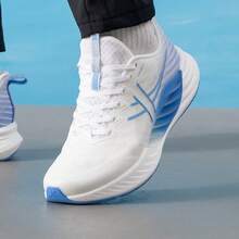 XTEP Hydrogen Wind 8.0 男款新款跑步鞋，吸震耐磨、輕量透氣、抗菌除臭運動鞋 - 白色/藍色 - 查看 7
