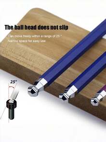 9pcs Medium/Extra Long Ball End Hex Key Wrench Set, Multiple Sizes, Stainless Steel Industrial Wrench, Made Of Industrial Grade CRV Material, Portable Storage Case Design, Suitable For Industrial/Home Maintenance, Installation And Other Work Environments - Allen Wrench - View 7