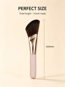 Angled Triangle Contour Makeup Brush, Face-Hugging Side Face Shading Brush, Soft Sculpting Foundation Brush For Cheekbone Jawline Nose Contouring, Beginner Friendly Portable Beauty Makeup Tool - Multicolor - View 6