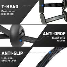 Upgraded Nylon Universal Cable Tie Buckle, Heavy-Duty Self-Locking Rivet Cable Tie, Multi-Purpose For Automotive Repair, Home, Office, Garden, Workshop - A - View 10