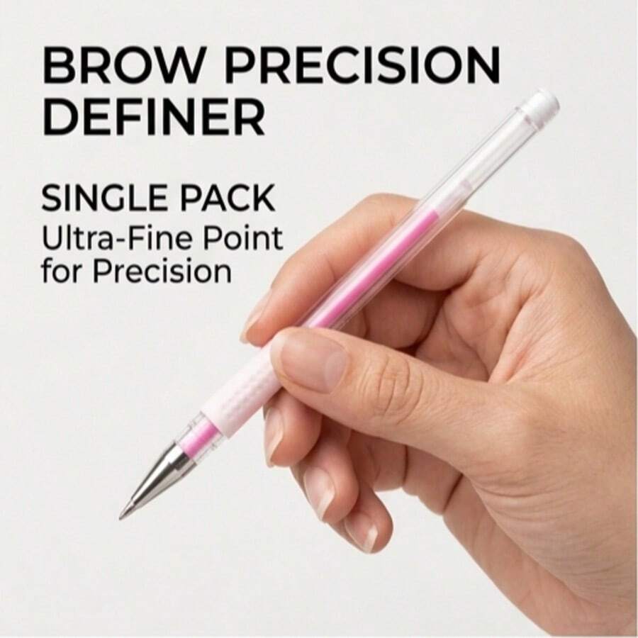 Eyebrow Shape Drawing Model Positioning Makeup Tool Marker Pen For Eyebrow Shape Practice - Pink - View 1
