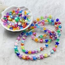 100pcs/Bag Mixed Color Heart Shape Acrylic Beads Colorful Heart Beads Loose Beads For DIY Handmade Bracelet Necklace Phone Chain Decorative Handicrafts Jewelry Making Supplies - Multicolor - View 10