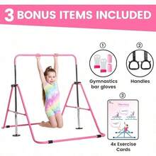 Gymnastics Parallel Bars, Uneven Bars & High Bars - Pink - View 3