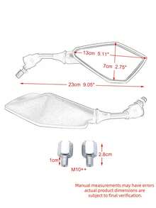 Universal M10 Motorcycle Rearview Mirror Replacement, Suitable For Scooter, Electric Bicycle Reverse Assist Mirror Modification Accessory - M10 - View 2
