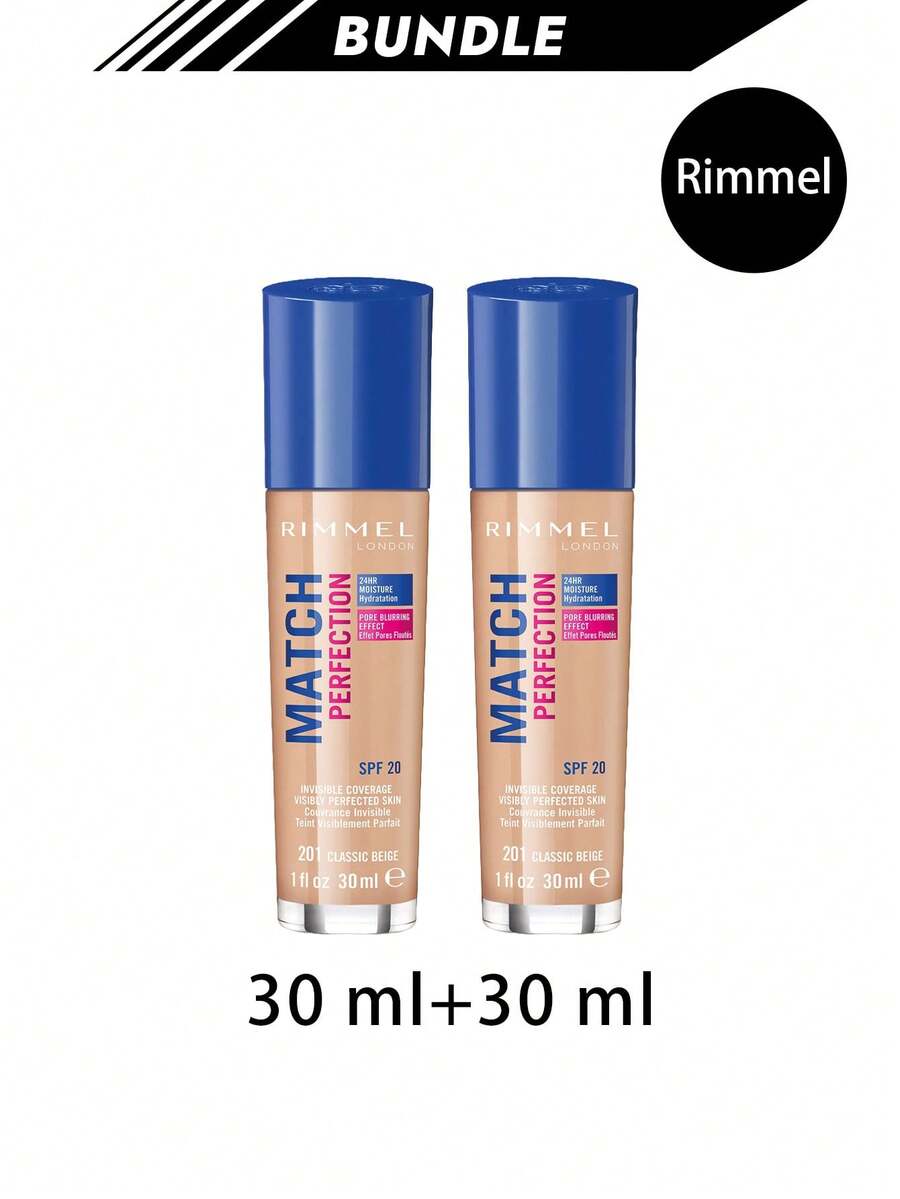 Rimmel [حزمة] كريم أساس Match Perfection كلاسيكي بيج 201 بارد 30 مل * 2 - 201 بيج كلاسيكي بارد - مشاهدة 1