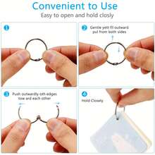 18-Piece Set Of 1-Inch Binding Rings – Loose-Leaf Rings For Flashcards, Index Cards, And Keys - A - View 7