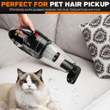 Vandise Handheld Vacuum Cleaner 12V, 9500Pa Strong Suction, Cordless 3-In-1 With HEPA Filter & LED Light, USB Charging, Car & Home Mini Vac Kit For Pet Hair, RV, And Small Gadgets - Cordless - View 10