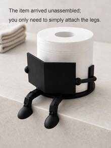 Creative Personalized Human-Shaped Toilet Paper Holder, Unique Newspaper Reading Toilet Paper Holder, Used For Toilet Paper Storage And Organization, Unique Home Decor And Desktop Storage, Suitable For Bathroom, Bedroom And Living Room Storage And Decoration - Multicolor - View 14