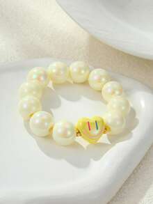 NAIZHU 1/4 buah Gelang Wanita Manik-Manik Resin Berwarna-warni Modis Gaya Kartun Lucu, Cocok untuk Pemakaian Sehari-hari, Gaya Y2K yang Menawan. - MultiWarna - View 16