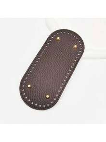 Oval PU Leather Bag Bottom Former - Crochet Hook Bag Bottom Nail Forming Pad With Iron Nails - Mixed Colors Suitable For Handbag And Wallet Makers - Perfect Gift For DIY Enthusiasts, Crochet Bags - Black - View 7