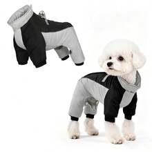 Small Dog 4-Legged Winter Warm Jacket, Back With Reflective Strip And D-Ring Leash Attachment, Dog Snow Suit 4-Legged Warm Jacket (Only Suitable For Small Dogs) - Multicolor - View 34