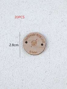 客製化手工木製衣物標籤刻字吊牌，DIY手工包袋縫製服飾配件 - 木材 - 查看 13