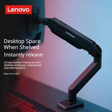 Lenovo A510 Pneumatic Desktop Monitor Stand, Articulating Multi‑Direction Rotatable Screen Bracket, Sturdy VESA Compatible Riser, Space‑Saving Desk Mount For Large Displays Home Office Use - View 2