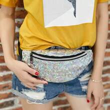 Personalized Fashion Waterproof Fanny Pack PU Large Capacity Wallet Holiday Travel Outdoor Running Shoulder Bag Women's - Multicolor - View 2