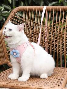 Small Dog Harness Leash, Chest Strap Style For Small Dogs Like Poodle, Teddy, Bichon Frise - Yellow - View 9