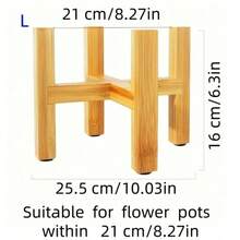 1 Wooden Bamboo Plant Stand, Plant Display Shelf, Living Room Window Sill Flower Stand, Desktop Flower Stand, Pot Not Included - One Size Fits All - View 11