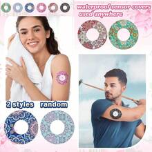 1 Box - 2/6/10pcs Adhesive Patches For Libre 2 Sensor, Mandala Floral CGM Patch Waterproof CGM Cover Sweat-Proof Colorful Sensor Blood Glucose Monitoring Protective Cover Detachable Strap - View 8