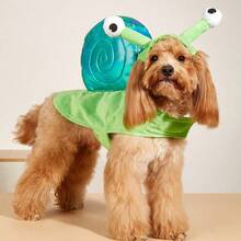 BJAYPET Kostum Siput Lucu untuk Anjing, Hiasan Kepala Antena Mata Besar 3D dengan Aksesori Cangkang Siput Warna-warni, Pakaian Hewan Peliharaan Lucu untuk Foto Liburan untuk Anjing Kecil dan Sedang - MultiWarna - View 1