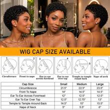 Wear And Go Glue-Free Short Pixie Cut Human Hair Wig, 5 Seconds Quick Wear, Short Bob Curly Hair With Bangs, 150% Density, Natural Black, Breathable Cap, Fully Machine Woven Without Lace, Suitable For Beginners - Natural Black - View 8