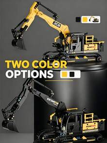 Building Blocks Excavator Construction Vehicle Model, Movable Mechanical Arm, 360° Rotating Workbench,STEM Engineering Bricks Toy For Kids Ages 6+, Assembly Building Set Gift For Teens & Boys - Multicolor - View 7