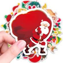 50pcs Cartoon Christmas Element Paper Labels Doodle Stickers, Suitable For Teachers, Parents, Classroom Learning Rewards, Gift Labels, Envelope Seals, Office Gift Packaging Stationery Stickers - Multicolor - View 3
