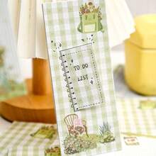 1 Korean Theme Roaming Guide Strip Material Paper Simple Grid Horizontal Line Message Notebook Account Collage Material Paper Christmas Sticker Christmas Decoration Handmade Material Sticker Scrapbook Paper - A - View 5