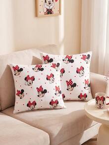 1/2pcs Disney Pillowcase/Cushion Cover (Without Filling), Single-Sided Print, Multi-Purpose, Breathable & Anti-Pilling, Comfortable & Cozy, Machine Washable, Suitable For Sofa And Car Pillow, Room Decor, Bedroom Decor, Autumn Home Decor - Multicolor - View 6