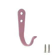 6/12pcs Pink J-Shaped Hooks-Delicate Peach Pink Wall Mounting Hooks With Screws For Bedroom, Entryway, Key, Coat, And Additions Hanging Hooks With Heartfelt Decorative Load-Bearing Design, Utility Hooks - Multicolor - View 5