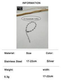 1pc/Sweet Cool Hip-Hop Style Stainless Steel Hollow Lip Bracelet, Suitable For Women's Daily Commute, Cool Outfit Jewelry Gift - Multicolor - View 14